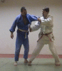 Ippon seoi-nage (variant högerkast med attack på ukes vänstra arm)